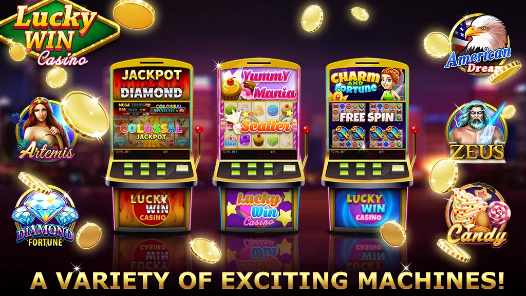 Lucky Win Casino™ SLOTS GAME (Лаки Вин казино СЛОТЫ ИГРА) [МОД: Много монет, Открытые уровни и Мега MOD] Screenshot 2