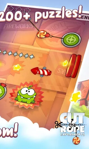 Cut the Rope: Experiments (Кат зе Роуп) [МОД: Меню, Бесконечные монеты и Открытые уровни] Screenshot 2