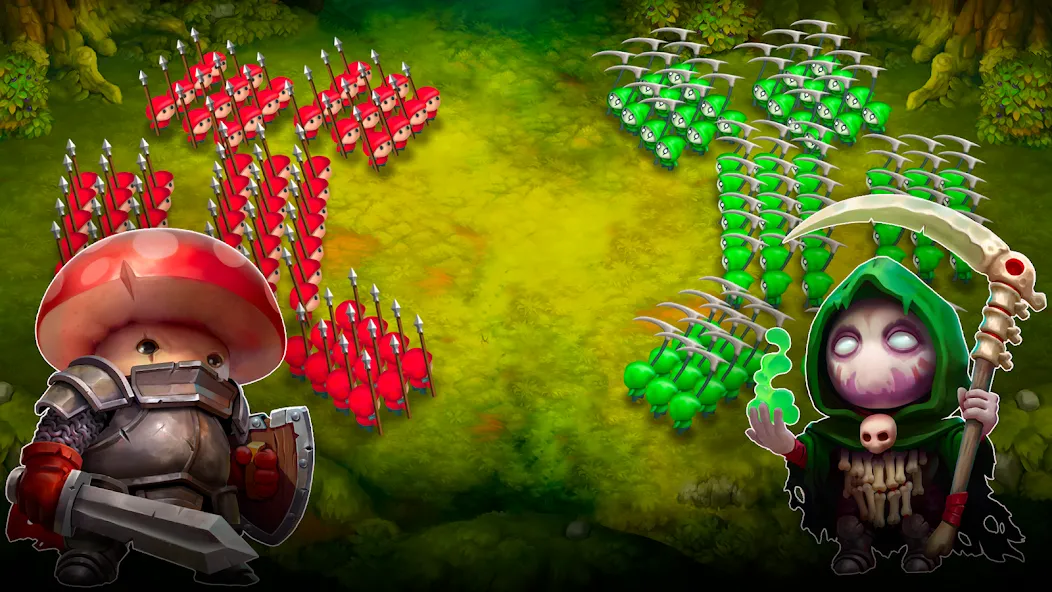 Mushroom Wars 2: RTS Strategy (Мушрум Варс 2) [МОД: Деньги, Монеты и Меню MOD] Screenshot 2