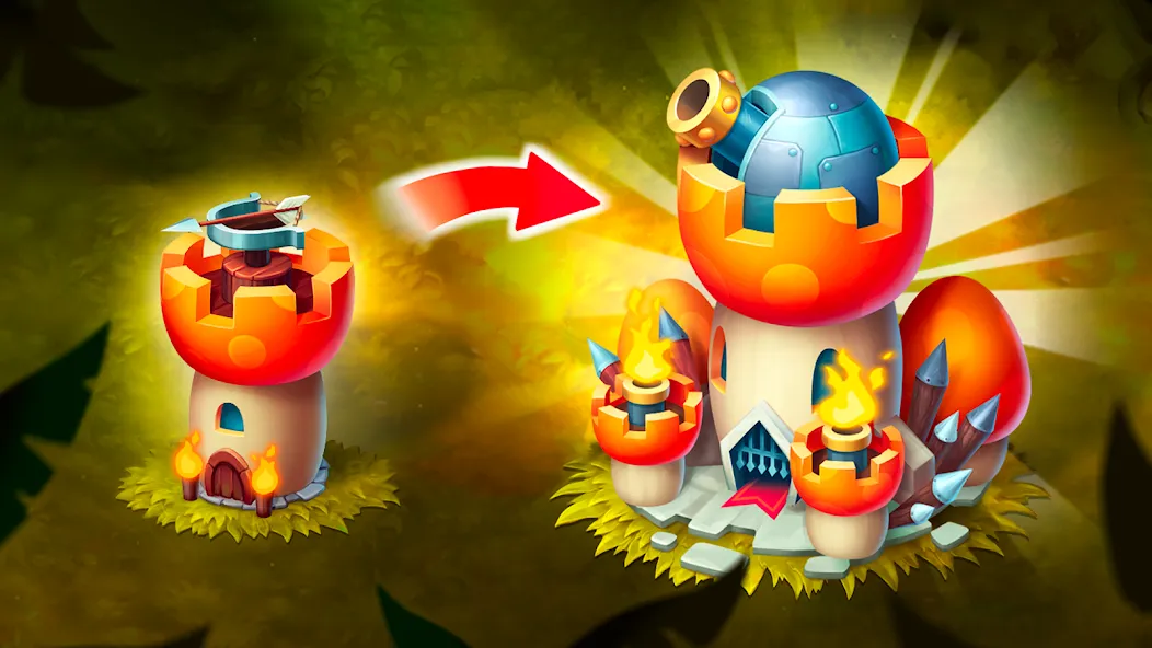 Mushroom Wars 2: RTS Strategy (Мушрум Варс 2) [МОД: Деньги, Монеты и Меню MOD] Screenshot 3