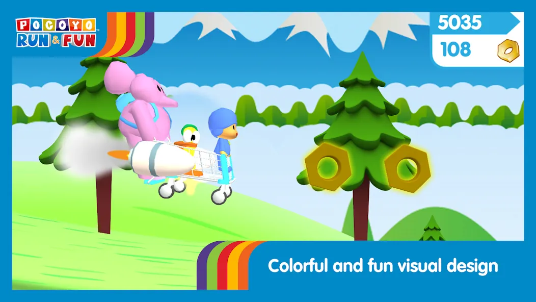 Pocoyo Run & Fun: Cartoon Jump [МОД: Много монет, Открытые уровни и Мега MOD] Screenshot 5