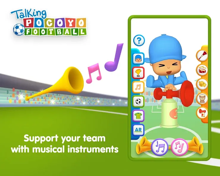 Talking Pocoyo Football [МОД: Много денег, Монет и Все открыто] Screenshot 4