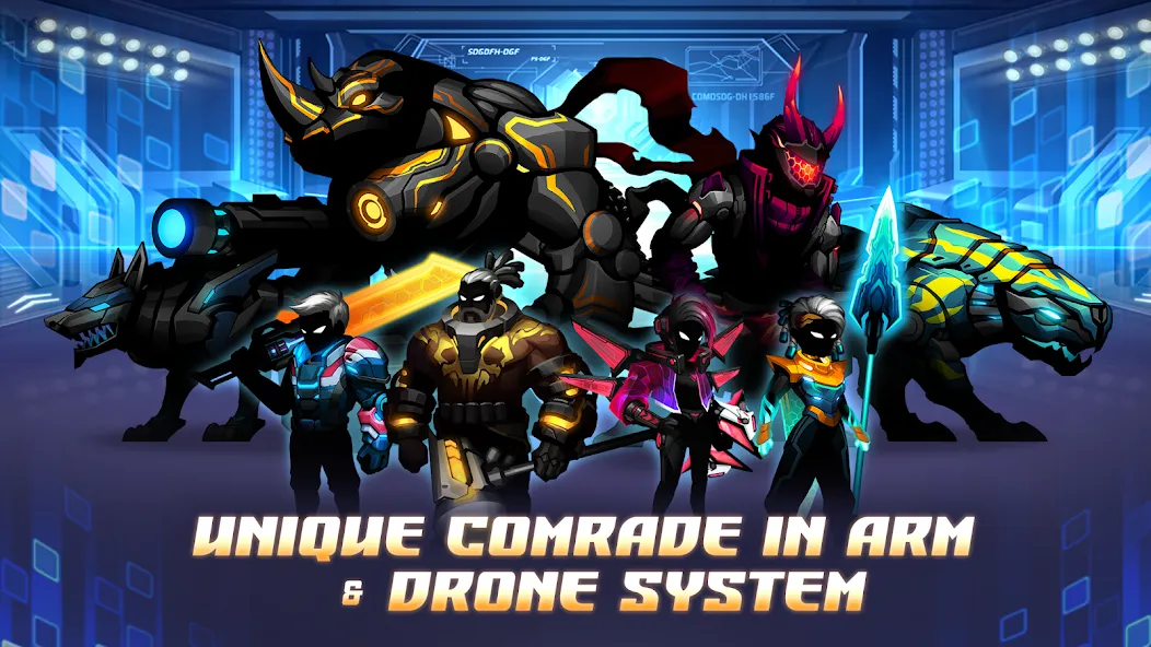 Cyber Fighters: Offline Game (Сайбер Стикмен) [МОД: Бесконечные деньги, Монеты и Мега MOD] Screenshot 5