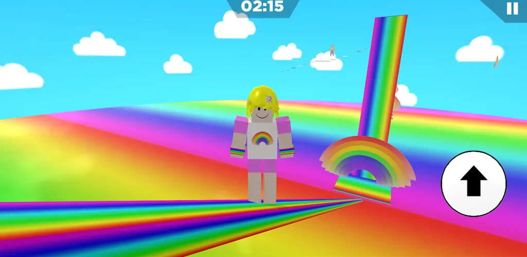 Rainbow Parkour sweet Girl (Рейнбоу Паркур милая девушка) [МОД: Меню, Бесконечные монеты и Открытые уровни] Screenshot 2