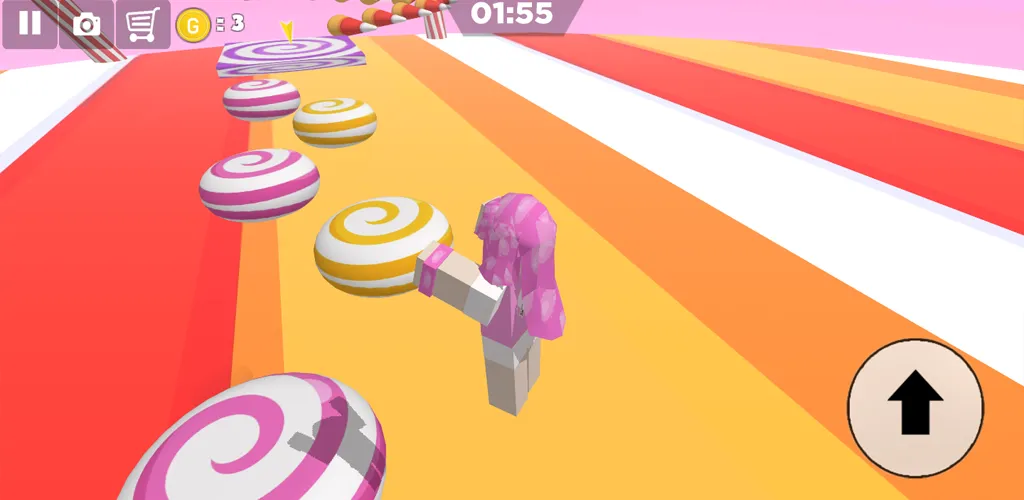 Candy Parkour Sweet girl (Кенди Паркур Свит грл) [МОД: Бесконечные деньги, Монеты и Мега MOD] Screenshot 3