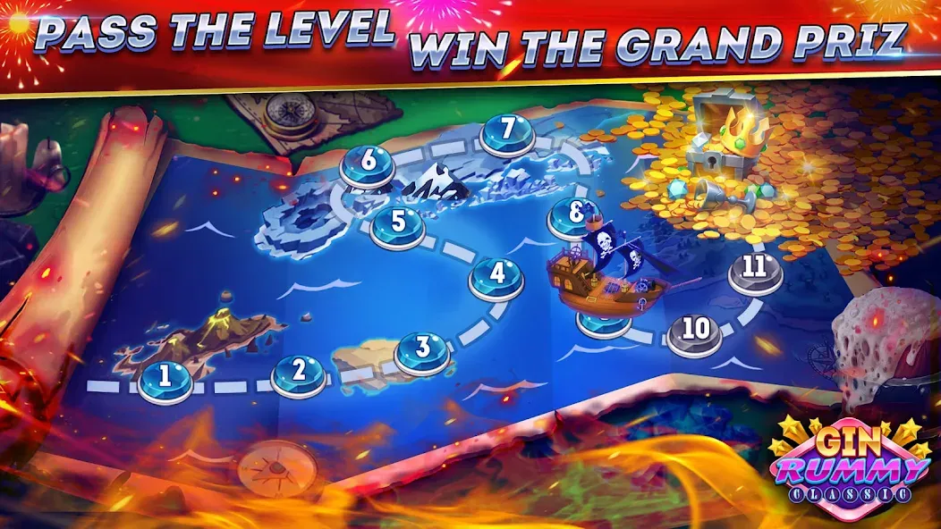 Gin Rummy Online & Offline [МОД: Меню, Бесконечные монеты и Открытые уровни] Screenshot 4