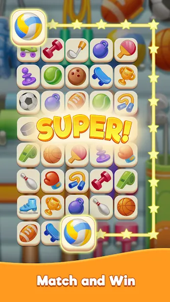 Tasty Match -  Zen Connect [МОД: Меню, Бесконечные монеты и Открытые уровни] Screenshot 3