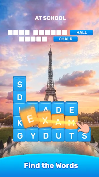 Words Warehouse：Test Your Mind [МОД: Все открыто, Дополнительные деньги и Меню MOD] Screenshot 1