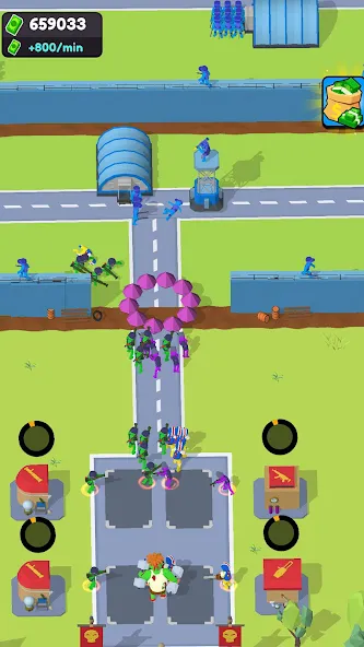 Zombie Factory Attack (Зомби Фабричное Нападение) [МОД: Меню, Бесконечные монеты и Открытые уровни] Screenshot 1