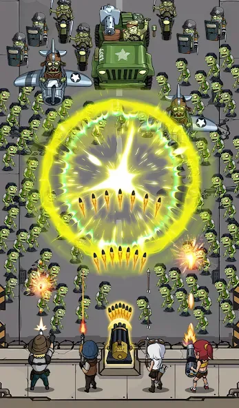 Zombie War Idle Defense Game (Зомби Война) [МОД: Деньги, Монеты и Меню MOD] Screenshot 3