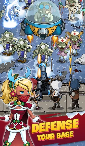 Zombie War Idle Defense Game (Зомби Война) [МОД: Деньги, Монеты и Меню MOD] Screenshot 5