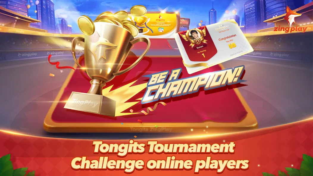 Tongits ZingPlay-Fun Challenge (Тонгитс ЗингПлэй) [МОД: Деньги, Монеты и Меню MOD] Screenshot 1
