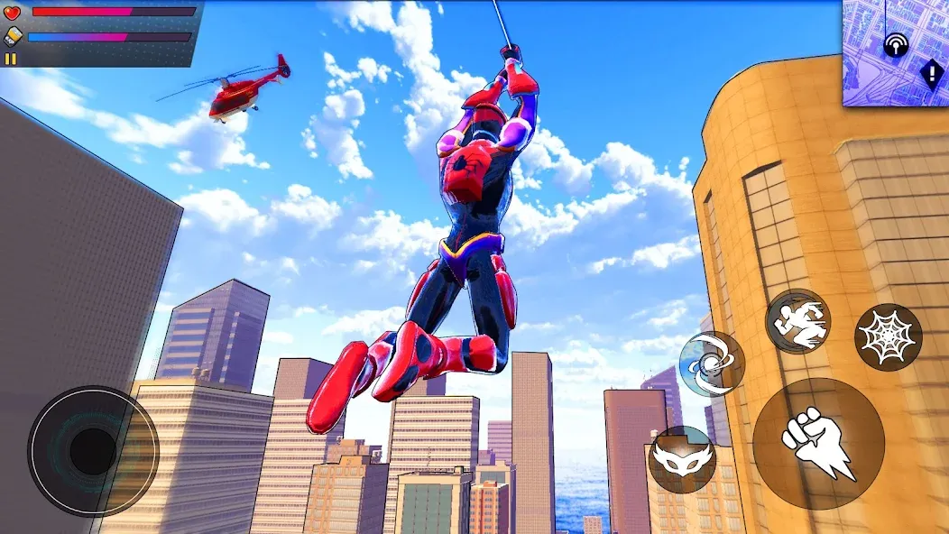 Spider Hero:Super City Hero (пайдер Хиро) [МОД: Меню, Бесконечные монеты и Открытые уровни] Screenshot 1