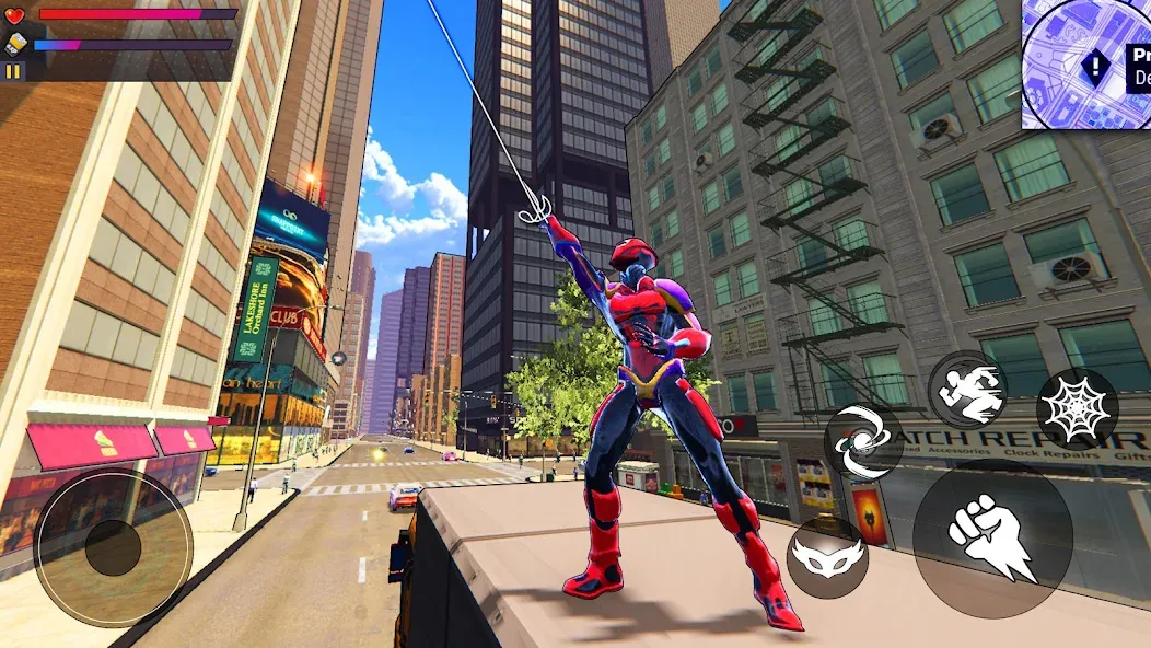 Spider Hero:Super City Hero (пайдер Хиро) [МОД: Меню, Бесконечные монеты и Открытые уровни] Screenshot 2