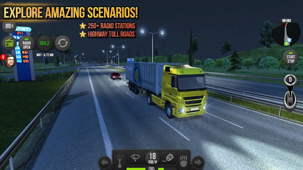 Truck Simulator : Europe [МОД: Меню, Бесконечные монеты и Открытые уровни] Screenshot 2