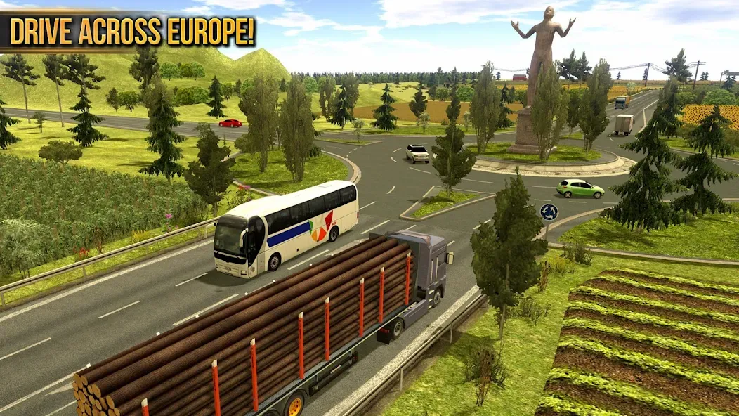 Truck Simulator : Europe [МОД: Меню, Бесконечные монеты и Открытые уровни] Screenshot 3