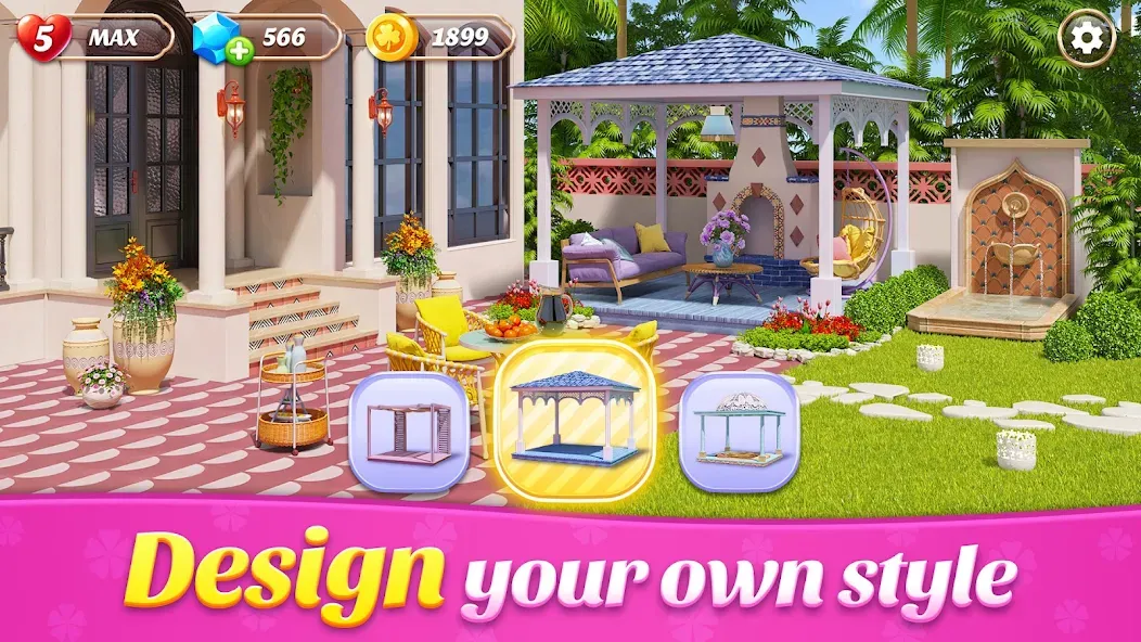 Space Decor : Villa (Спейс Декор) [МОД: Много денег, Монет и Все открыто] Screenshot 2