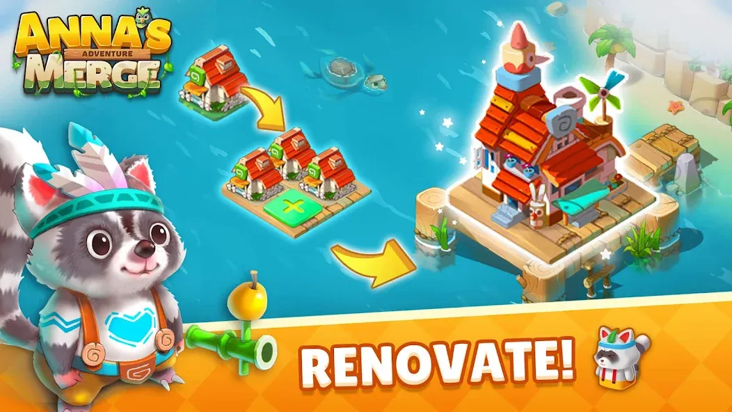 Anna's Merge Adventure [MOD: Меню/Много денег] - Скриншот 1