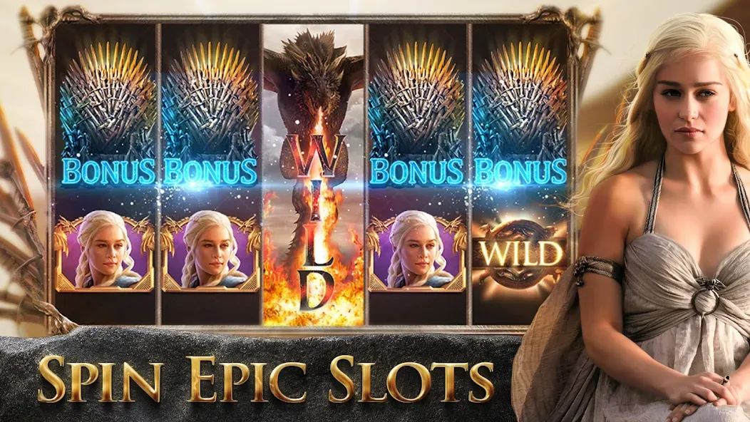Game of Thrones Slots Casino (Гейм оф Тронс Слотс Казино) [МОД: Много денег, Монет и Все открыто] Screenshot 1