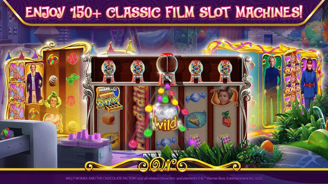 Willy Wonka Vegas Casino Slots (Вилли Вонка Вегас Казино Слоты) [МОД: Много монет, Открытые уровни и Мега MOD] Screenshot 3