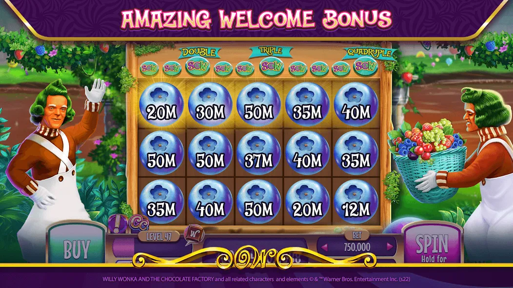 Willy Wonka Vegas Casino Slots (Вилли Вонка Вегас Казино Слоты) [МОД: Много монет, Открытые уровни и Мега MOD] Screenshot 5