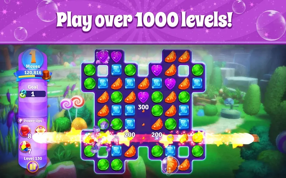 Wonka's World of Candy Match 3 [МОД: Меню, Бесконечные монеты и Открытые уровни] Screenshot 3