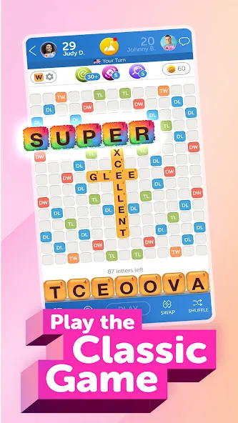 Words With Friends 2 Word Game (Вордс вит Френдс 2 Классик) [МОД: Деньги, Монеты и Меню MOD] Screenshot 1