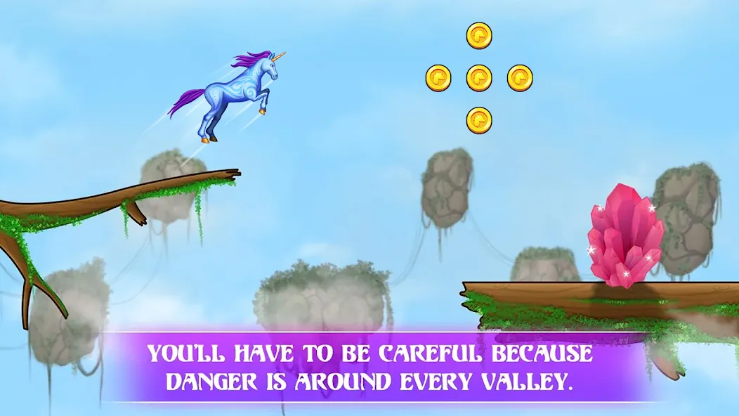 Unicorn Dash: Magical Run (Юникорн Дэш) [МОД: Меню, Бесконечные монеты и Открытые уровни] Screenshot 5