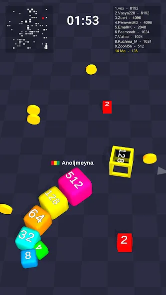 Cube Arena 2048: Merge Numbers [МОД: Все открыто, Дополнительные деньги и Меню MOD] Screenshot 3