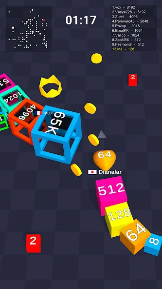 Cube Arena 2048: Merge Numbers [МОД: Все открыто, Дополнительные деньги и Меню MOD] Screenshot 5