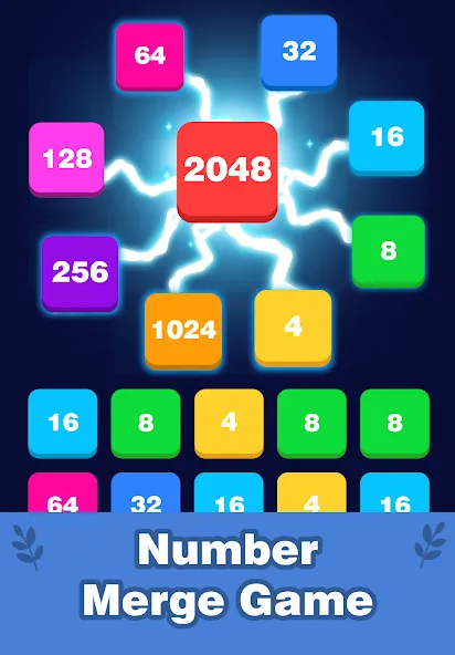 2248 Number block puzzle 2048 (Две тысячи двести сорок восемь) [МОД: Много монет, Открытые уровни и Мега MOD] Screenshot 1