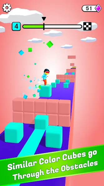 Block Surfer (Блок Серфер) [МОД: Деньги, Монеты и Меню MOD] Screenshot 2