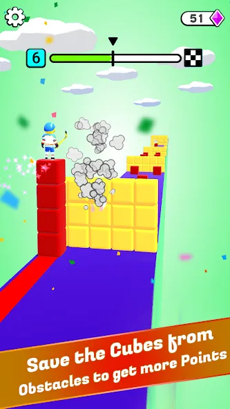 Block Surfer (Блок Серфер) [МОД: Деньги, Монеты и Меню MOD] Screenshot 3