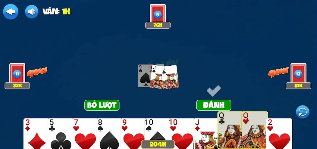 Tiến Lên Nhất Ăn Tất [МОД: Деньги, Монеты и Меню MOD] Screenshot 1