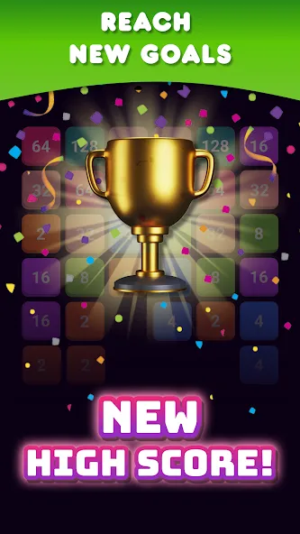 2048: Puzzle Game! Merge Block (Две тысячи сорок восемь) [МОД: Бесконечные деньги, Монеты и Мега MOD] Screenshot 3
