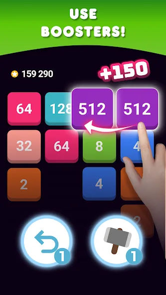 2048: Puzzle Game! Merge Block (Две тысячи сорок восемь) [МОД: Бесконечные деньги, Монеты и Мега MOD] Screenshot 4