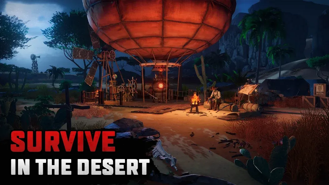 Raft® Survival: Desert Nomad (Рафт Сурвайвал) [МОД: Меню, Бесконечные монеты и Открытые уровни] Screenshot 1