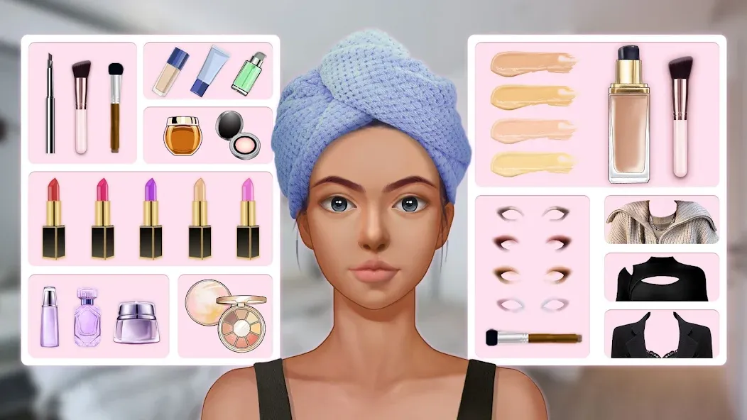 Makeup Stylist: Makeup Game (Сам сделай макияж) [МОД: Меню, Бесконечные монеты и Открытые уровни] Screenshot 1