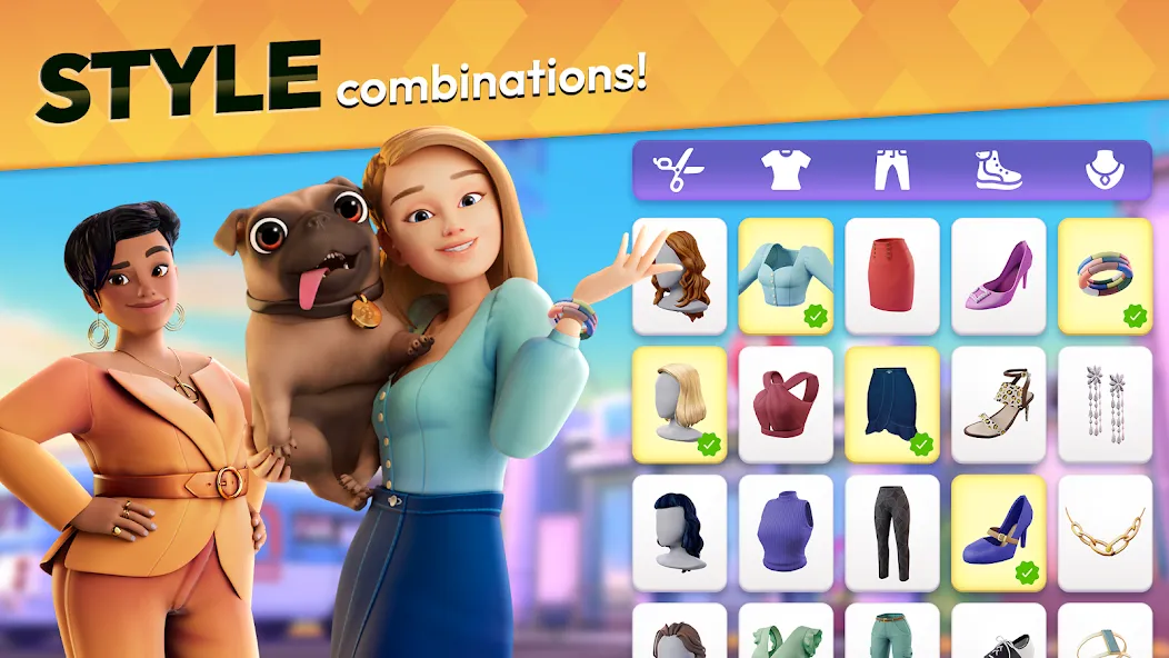 Makeover Match - Fashion Game (Мейковер Матч) [МОД: Много монет, Открытые уровни и Мега MOD] Screenshot 4