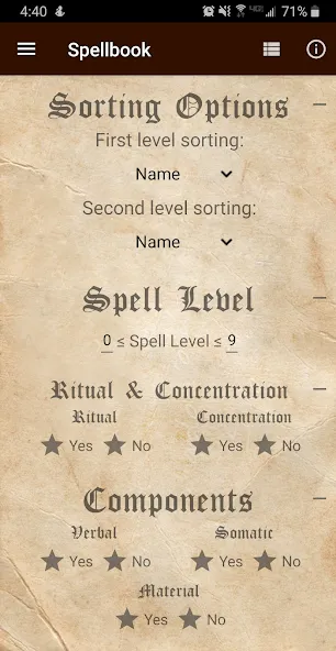 D&D Spellbook 5e [МОД: Все открыто, Дополнительные деньги и Меню MOD] Screenshot 2