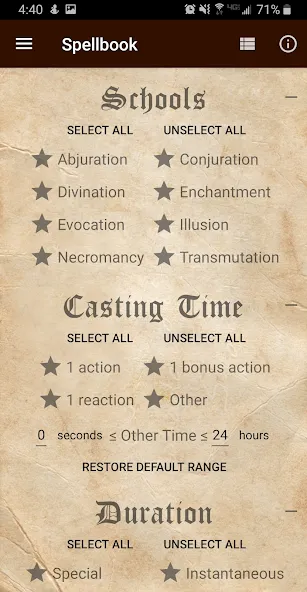 D&D Spellbook 5e [МОД: Все открыто, Дополнительные деньги и Меню MOD] Screenshot 3