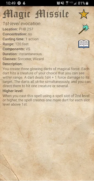 D&D Spellbook 5e [МОД: Все открыто, Дополнительные деньги и Меню MOD] Screenshot 4