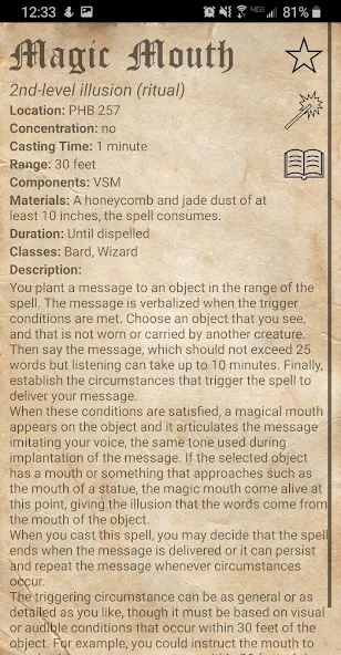 D&D Spellbook 5e [МОД: Все открыто, Дополнительные деньги и Меню MOD] Screenshot 5