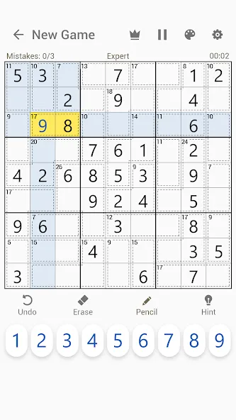 Killer Sudoku - Sudoku Puzzles [МОД: Бесконечные деньги, Монеты и Мега MOD] Screenshot 1