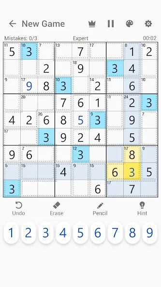 Killer Sudoku - Sudoku Puzzles [МОД: Бесконечные деньги, Монеты и Мега MOD] Screenshot 3