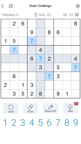 Sudoku - Classic Sudoku Puzzle [МОД: Много монет, Открытые уровни и Мега MOD] Screenshot 1