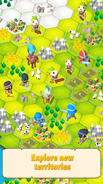 Civilization Hex: Tribes Rise (Цивилизация Гекс) [МОД: Меню, Бесконечные монеты и Открытые уровни] Screenshot 1