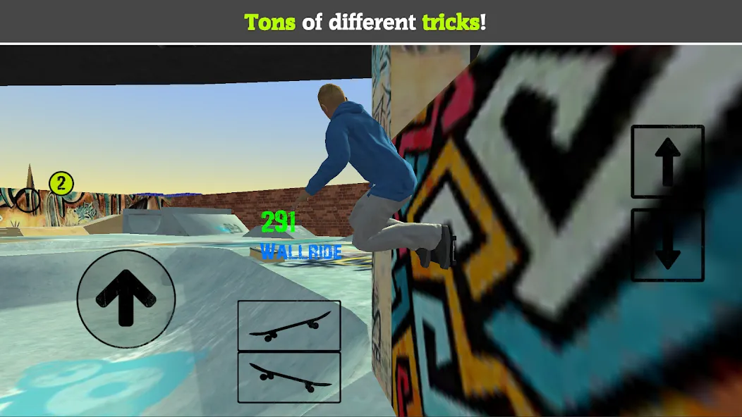 Skateboard FE3D 2 (Скейтборд 3D 2) [МОД: Меню, Бесконечные монеты и Открытые уровни] Screenshot 2