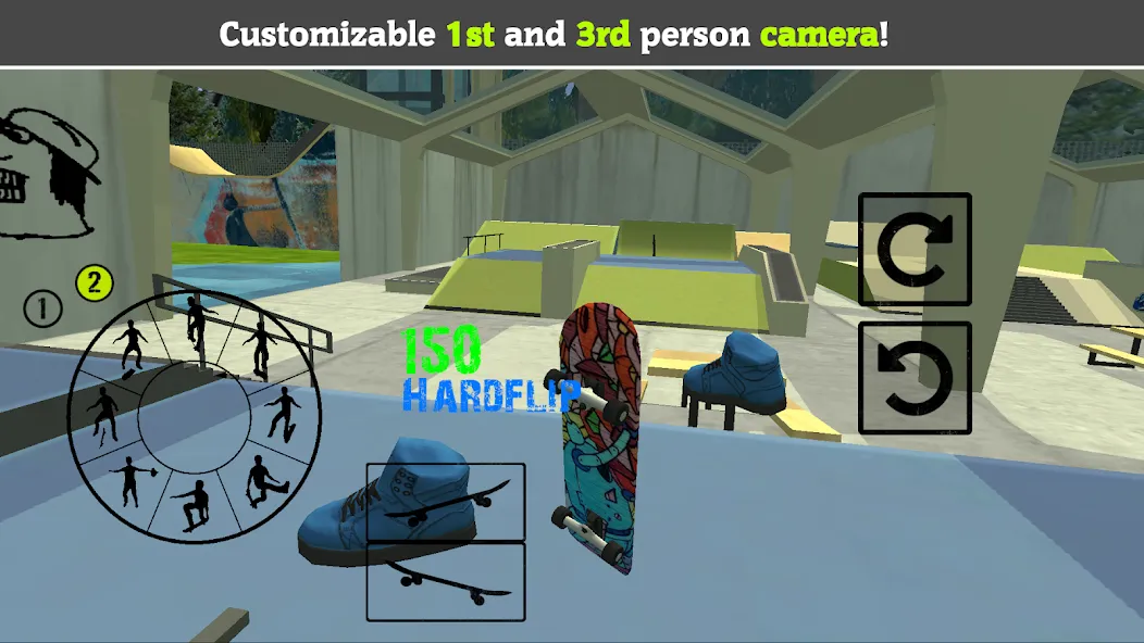 Skateboard FE3D 2 (Скейтборд 3D 2) [МОД: Меню, Бесконечные монеты и Открытые уровни] Screenshot 3