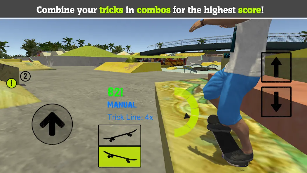 Skateboard FE3D 2 (Скейтборд 3D 2) [МОД: Меню, Бесконечные монеты и Открытые уровни] Screenshot 4